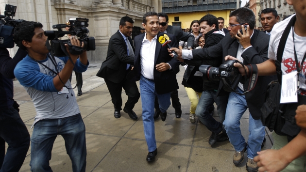 Humala ejó ver su lado intervencionista en perjuicio de la prensa independiente. (Luis Gonzales)