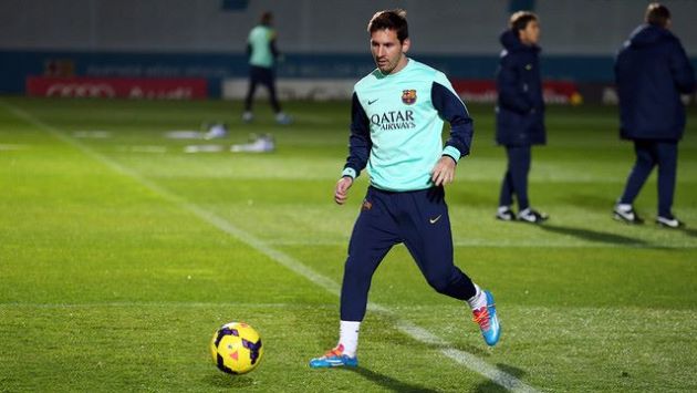Lionel Messi volvió a entrenar con el Barcelona tras un mes de ausencia. (Difusión)