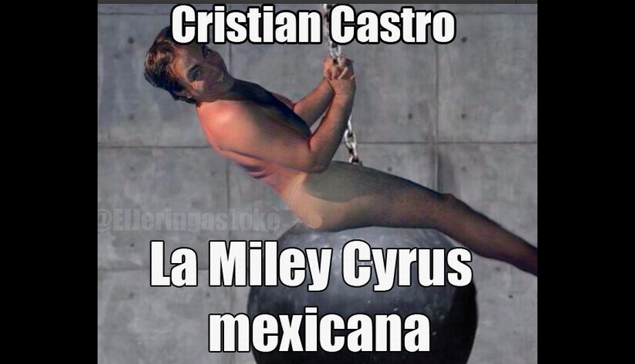 Cristian Castro a lo Miley Cyrus. (Internet)
