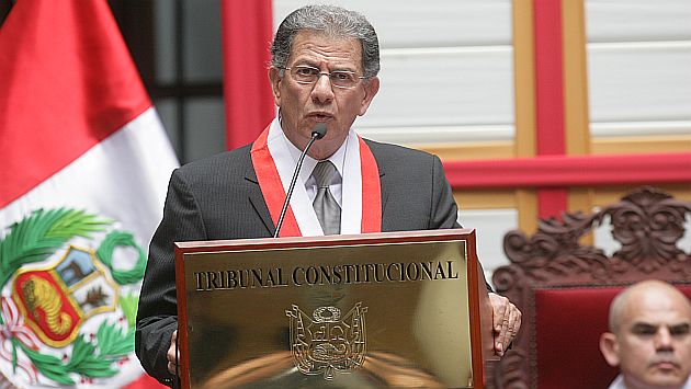 Óscar Urviola en su discurso de apertura del Año Jurisdiccional Constitucional 2014.  (César Fajardo)