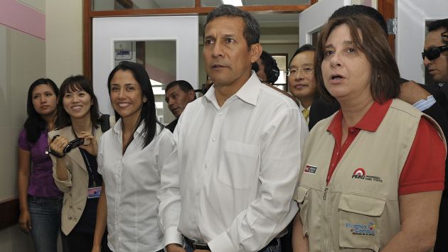 Midori de Habich habló de huelga médica durante evento al que asistió con Ollanta Humala y Nadine Heredia.(Presidencia del Perú)