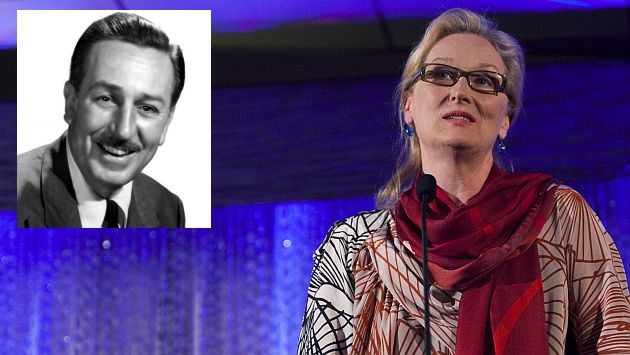 Meryl Streep acusó a Walt Disney de misógino, racista y antisemita. (AFP)
