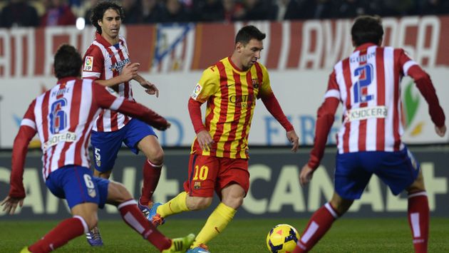 Lionel Messi ingresó en el segundo tiempo. (AFP)