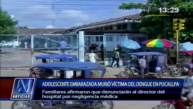 Adolescente embarazada murió por presunta negligencia médica en Pucallpa. (Captura de TV)