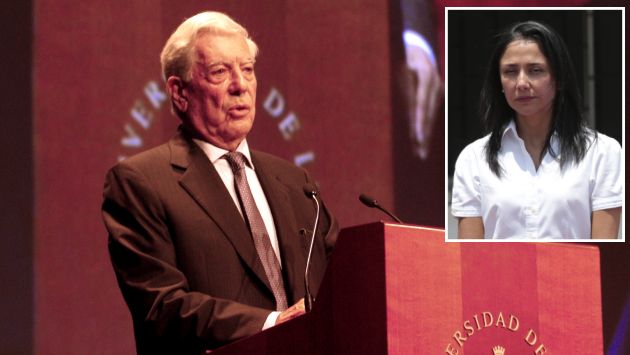 Mario Vargas Llosa dijo que Nadine Heredia no participará en próximos comicios. (Nancy Dueñas/César Fajardo)