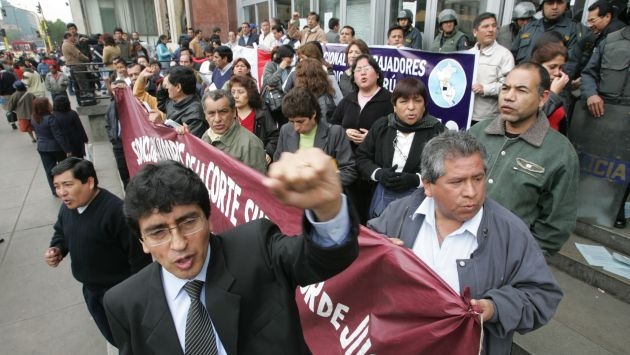 En diciembre pasado, los trabajadores del Poder Judicial levantaron huelga que duró casi un mes. (USI)