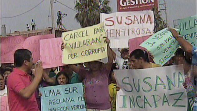 Susana Villarán fue blanco de las críticas de los vecinos. (24 Horas/Panamericana Televisión)