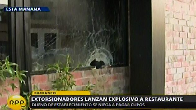 Delincuentes lanzan explosivo a La Cabrera. (RPP TV)