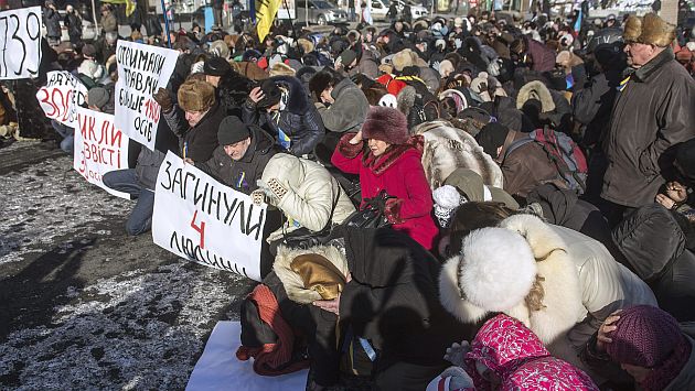 Manifestaciones en Kiev continúan. (EFE)
