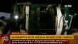 Cañete: Un muerto y 20 heridos por choque de bus interprovincial y camión