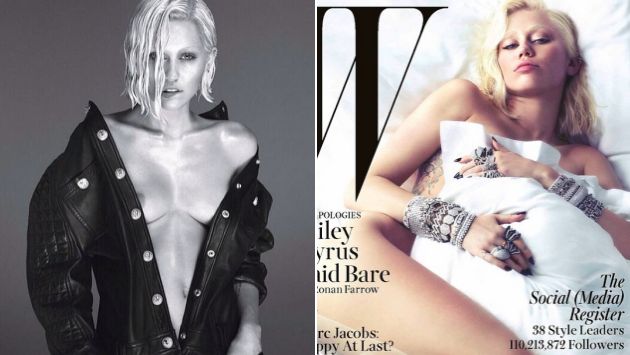 Miley Cyrus posó desnuda para revista. (Instagram)
