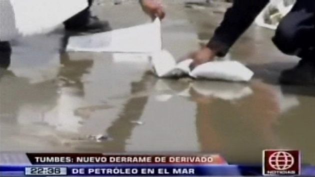 Empresa derramó derivado de petróleo en muelle La Cruz. (RPP)