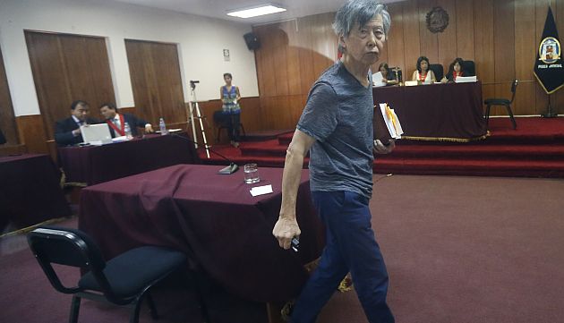 Alberto Fujimori durante una audiencia por el caso de los ‘diarios chicha’. (USI)