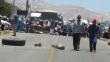 Arequipa: Pobladores bloquearon la vía Panamericana Sur para exigir obras