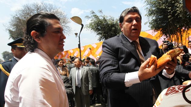 Alan García le agradeció a Gastón Acurio la aclaración. (Perú21)