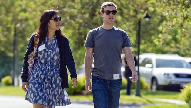 Mark Zuckerberg y su esposa, Priscilla Chan, fueron los más generosos en EEUU en 2013. (AP)