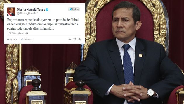Ollanta Humala repudió ataque contra Tinga. (Mario Zapata)