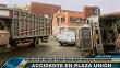 Cercado de Lima: Tráiler se volcó en Plaza Castilla y causó congestión