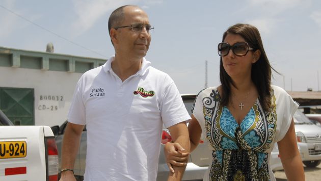 Pablo Secada y Claudia Cueva, quien lo denunció varias veces por violencia doméstica. (David Vexelman)