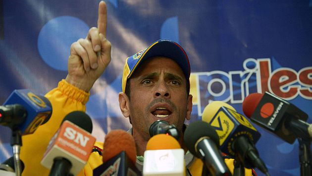 Venezuela: Capriles desafía a Maduro a mostrar pruebas de plan de ‘golpe de Estado’. (AFP)