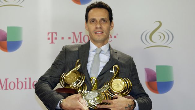 Marc Anthony se llevó los premios a Disco del Año, Canción del Año y Artista del Año. (AP)