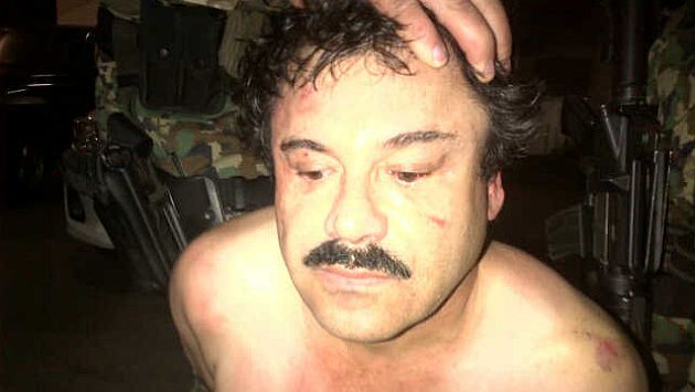 El ‘Chapo’ Guzmán al momento de su captura, según el New York Times. 
