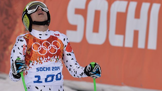 Manfred Oettl Reyes no terminó la prueba de slalom. (AFP)