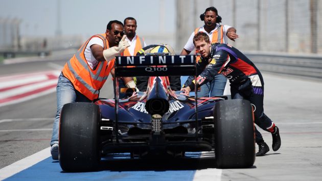 Fórmula 1: Monoplaza de Vettel se averió y no pudo completar una sola vuelta. (AFP)