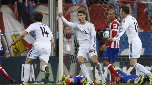 Real Madrid empató 2-2 con el Atlético con gol de Cristiano Ronaldo. (Reuters)