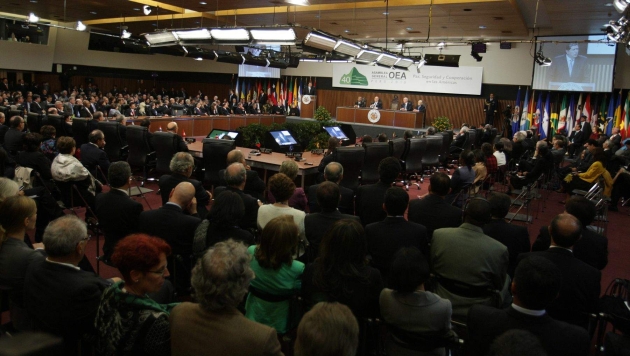 EN LA OEA. Organismo aprobó declaración que rechaza todas las formas de violencia en Venezuela. (Andina)