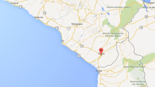 Tres sismos remecen esta mañana Arequipa, Piura y Tacna. (Google Maps)