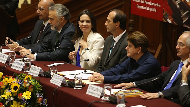 María Corina Machado se presentó hoy en el Congreso. (Martín Pauca)