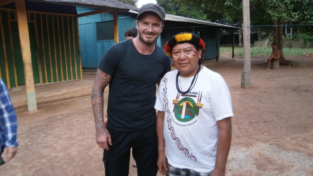 David Beckham estuvo en la Amazonía brasileña. (EFE)