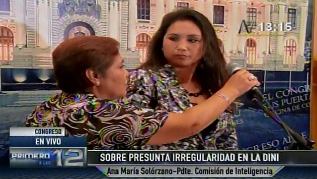 Luz Salgado le quitó micrófono a Solórzano. (Canal N)