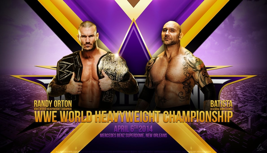 La pelea estelar de Wrestlemania XXX será la que sostendrán el campeón del mundo, Randy Orton, con Batista. Como se recuerda, el ‘animal’ ganó el Royal Rumble de este año y con eso su oportunidad para enfrentar a Orton en la clásica pelea final de este ev