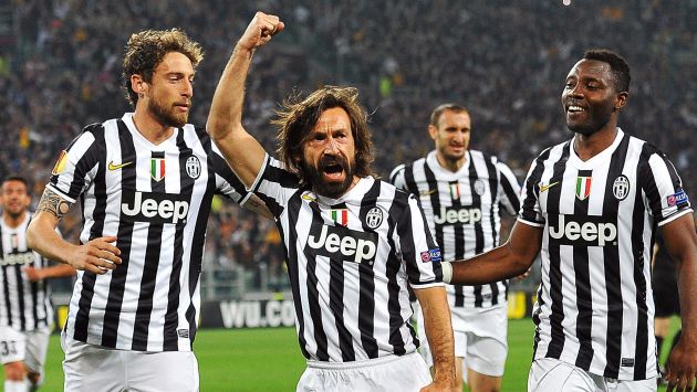 Andrea Pirlo marcó un tanto en la victoria de la Juventus sobre el Lyon. (EFE)