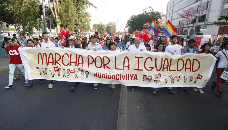 Marcha por la igualdad comenzó en el Parque Washington. (Mario Zapata/Perú21)