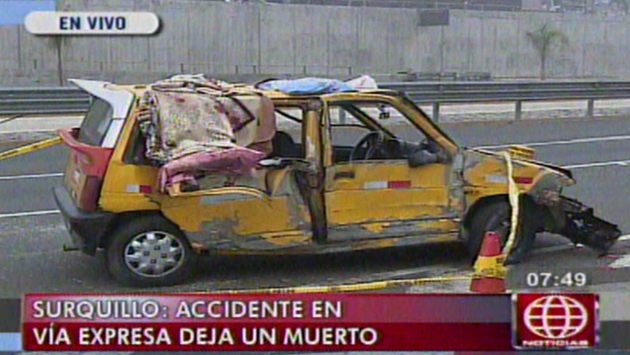 Un muerto tras accidente vehicular en la Vía Expresa. (América TV)