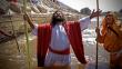 Semana Santa: ‘Cristo Cholo’ escenificó bautizo de Jesús en el Rímac [Fotos]