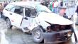 Surco: Un taxista vuelca su auto y huye abandonando a heridos
