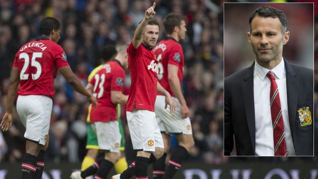 Manchester United goleó en el debut de Ryan Giggs como técnico interino. (AP)