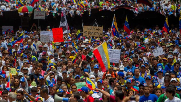 Venezuela: Opositores protestan por restricciones a manifestaciones. (EFE)