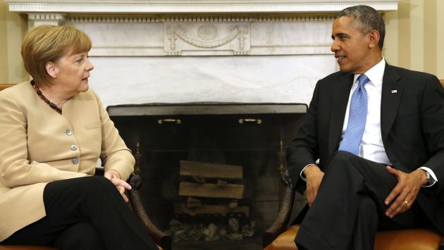 Barack Obama y Angela Merkel, de acuerdo sobre Ucrania pero no sobre la NSA. (Reuters)