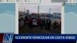 Costa Verde: Camioneta choca contra poste y deja cinco personas heridas
