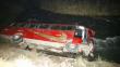 La Oroya: Más de 38 heridos tras caída de un bus interprovincial a río
