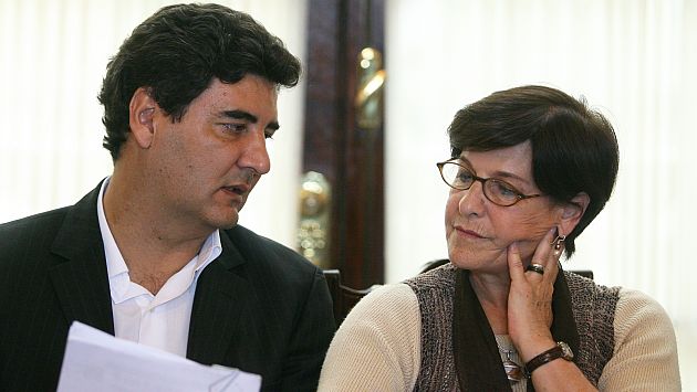 Eduardo Zegarra y Susana Villarán. Alcaldesa aún no confirma si irá a la reelección. (David Vexelman)