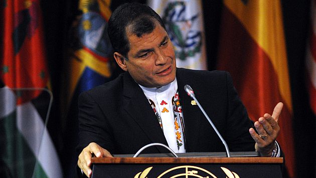 Rafael Correa dijo que Ecuador no perjudicó a Chile en La Haya. (EFE)