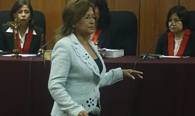 Matilde Pinchi Pinchi en una nueva audiencia por el caso de diarios ‘chicha’. (USI)