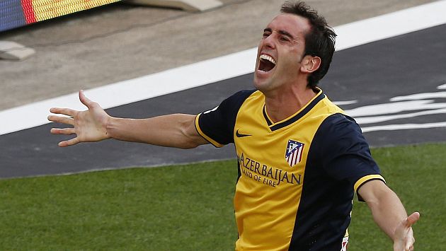Diego Godín, autor del gol por el Atlético de Madrid. (Reuters)