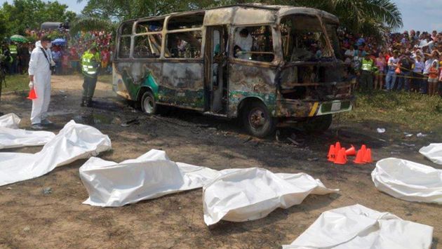 Colombia: Detienen a chofer del bus en el que murieron 32 niños calcinados. (EFE)